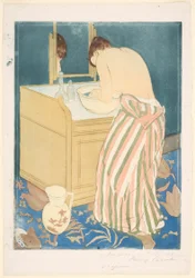 Mujer bañándose