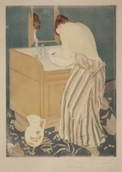 Mujer bañándose