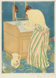 Mujer bañándose