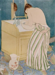 Mujer bañándose, 1890-91