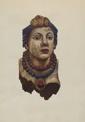 Figura de princesa india, c. 1938