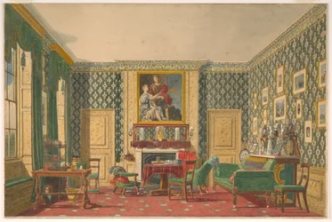 Dibujo, Un interior, 1837-40