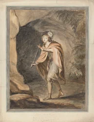 Imogen entrando en la cueva, "Cymbeline", Acto III, Escena VI