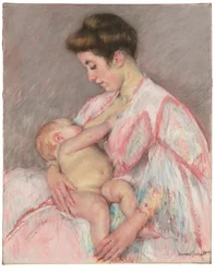 Baby John Nursing, c.1908 (óleo sobre lienzo)