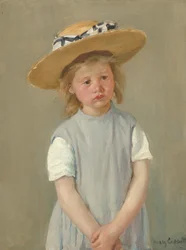 Niño con sombrero de paja, c.1886 (óleo sobre lienzo)