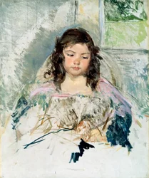 Boceto para "François en un sillón". Lectura. Pintura de Mary Cassatt (1845-1926). Óleo sobre lienzo. Colección privada. Christie