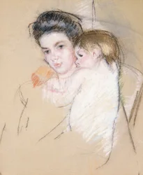 Madre y niño desnudo