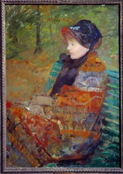 Retrato de Mademoiselle C Lydia Cassatt, hermana del artista. por Mary Cassatt (1844-1926) 1880