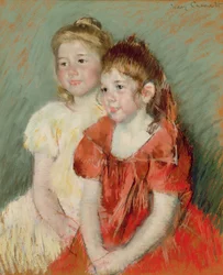 Jovencitas, c.1900 (pastel sobre papel)