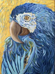 Guacamayo azul brillante