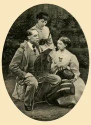 Charles Dickens leyendo a sus hijas, 1865, 1910