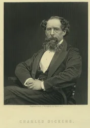 Charles Dickens, retrato después de una fotografía de Herbert Watkins