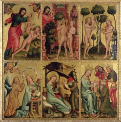 Ala derecha interior del Altar Mayor de San Pedro en Hamburgo, el Altar de Grabower, 1383