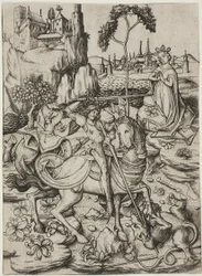 San Jorge con el nido de cigüeñas