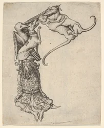 La letra E, del Alfabeto, 1466-67.