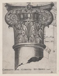 Speculum Romanae Magnificentiae: Compuesto de corintio e iónico, ca. 1537