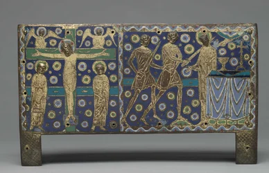 Placa de un relicario para las reliquias de Santo Tomás Becket, 1220-1225