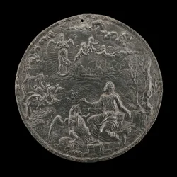 San Juan componiendo el Apocalipsis en Patmos, 1570s