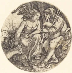 Gaitero con su amante