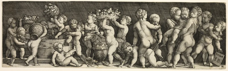 Niños recogiendo uvas