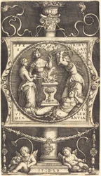 Emblema con esperanza, tribulación, envidia y tolerancia