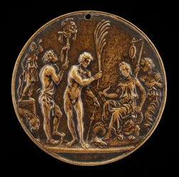 Escena alegórica - Sacrificio a Diana, segunda mitad del siglo XV
