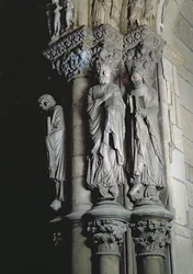 (Detalle) del Pórtico de la Gloria que representa a San Andrés
