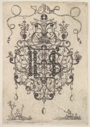 Diseño para un colgante con monograma IHS, 1609