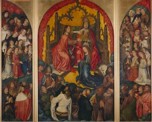 Tríptico: La coronación de la Virgen