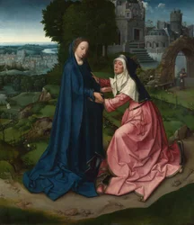 La Visitación de la Virgen a Santa Isabel. Panel de un retablo