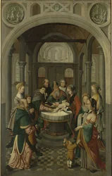 Panel de un retablo con la circuncisión de Cristo