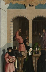 Las siete obras de misericordia
Panel de un políptico que representa las siete obras de misericordia: consolar a los cautivos