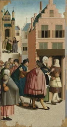 Las siete obras de misericordia: dar posada al peregrino, 1504