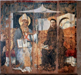 San Eleuterio de Tournai y San Placido (Fresco