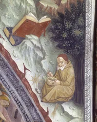 Italia, Región del Piamonte, provincia de Alessandria, fresco en la capilla de la Basílica de Santa María Assunta