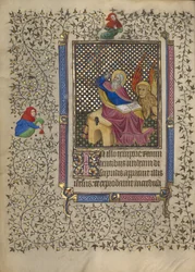 San Marcos, c.1410 ( colores al temple, pan de oro, pintura dorada y tinta)