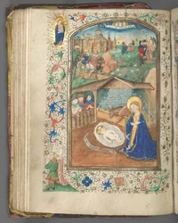 Libro de Horas Uso de Utrecht: fol. 62v, La Natividad, c. 1460-1465