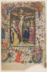 Hoja de un Libro de Horas: La Crucifixión