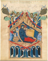 La Natividad con Seis Monjes Dominicos