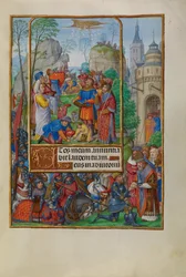 Los Israelitas Recogiendo Maná del Cielo