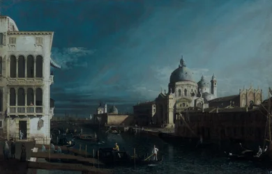 La entrada del Gran Canal, Venecia (óleo sobre lienzo)
