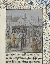 Ms 659 fol.78r Ejecución de Guillaume Hugonet
