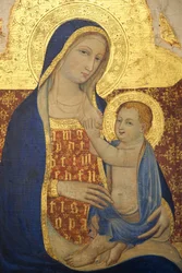 Virgen amamantando al Niño 1409, detalle (pintura)