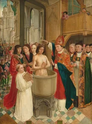 El bautismo de Clovis, c. 1500
