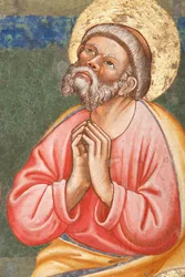 "El Pentecostés", Detalle con un santo rezando, c.1420 (fresco)