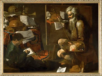Estudio de un pintor, c.1639 (óleo sobre lienzo)