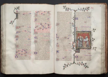 El misal de Gotha: Fol. 107v, texto, c. 1375