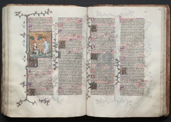 El Misal de Gotha: Fol. 116v, Santa María Magdalena arrodillada, c. 1375