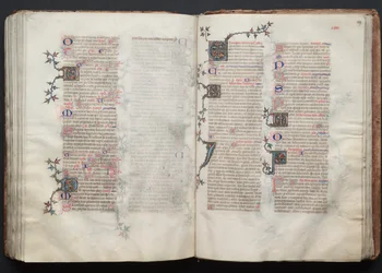 El misal de Gotha: Fol. 128v, texto, c. 1375