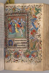 Horas de Carlos el Noble, rey de Navarra (1361-1425): fol. 144r, Traición de Cristo